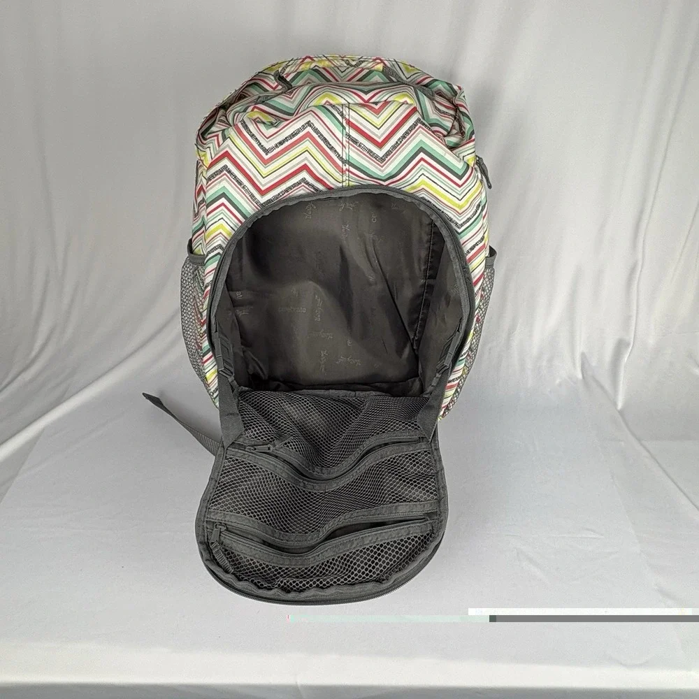 Thirty-One Camera Bag Sling Backpack Punch Chevron Removable Insert Multi-Use